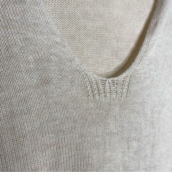 Loft Outlet Beige Tan Lightweight Collared Sweater Size Small - Picture 5 of 9